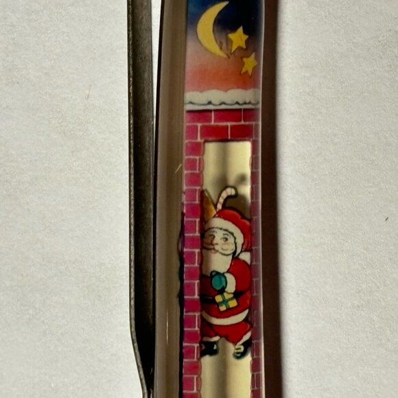 Twas the Night Before Christmas Floaty Pen Santa Slides Down Chimney with Toys - Picture 1 of 10